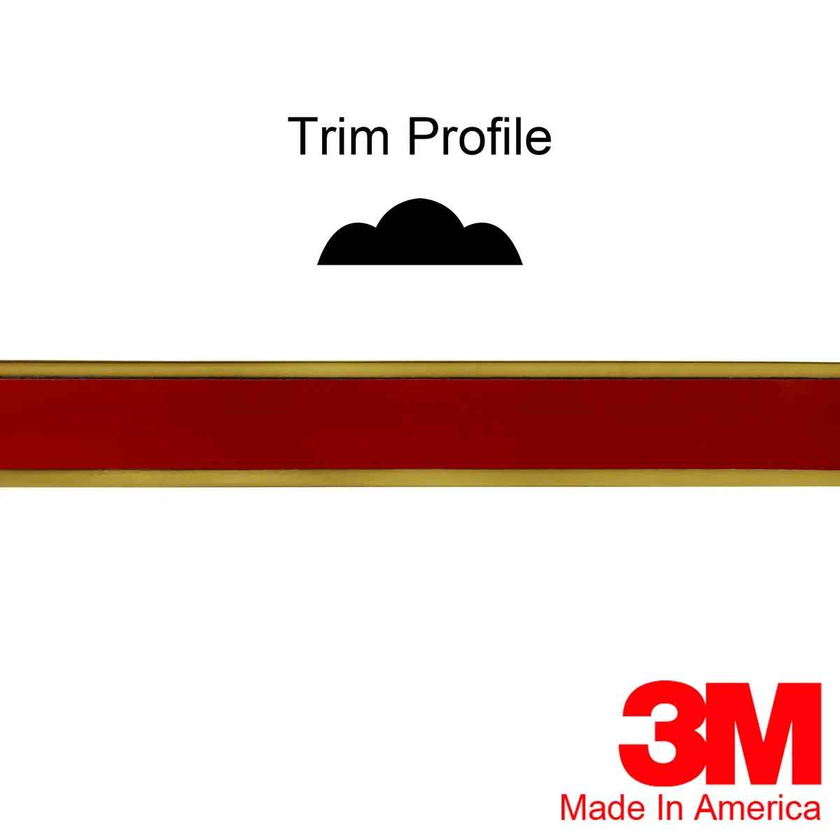 Vintage Style 5/8" Gold & Chrome Side Body Trim Molding 2