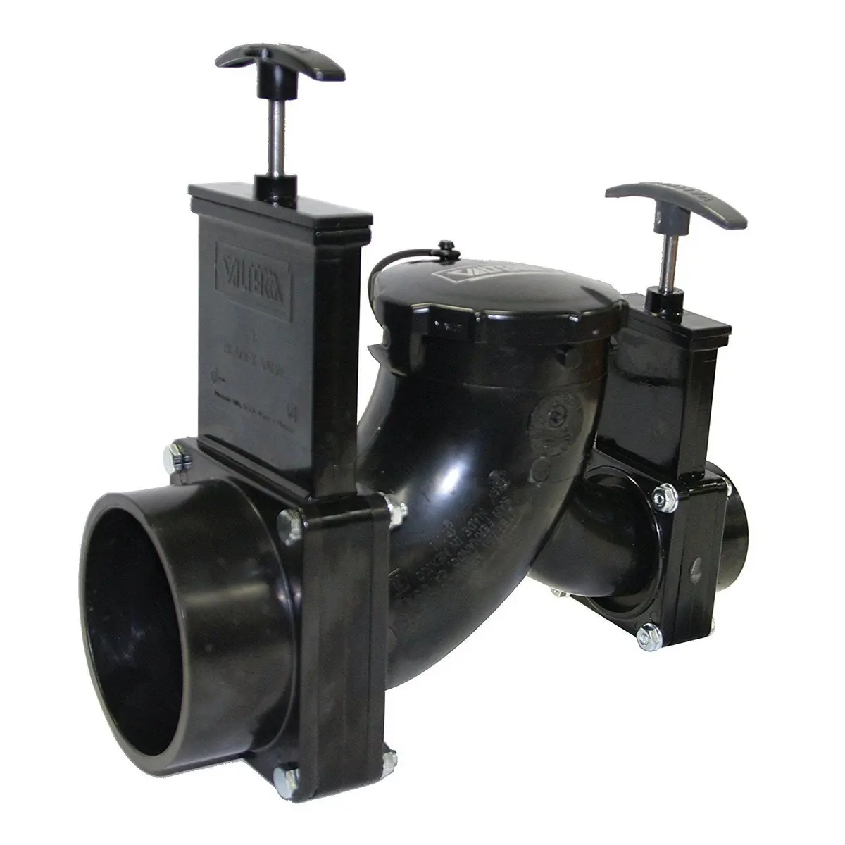 Valterra T80 Waste Valve Sewer Assembly Double Ell 3" Hub X 1-1/2" Hub 1