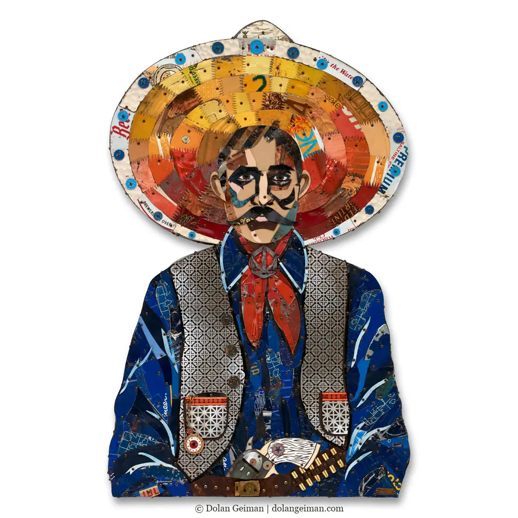 Vaquero (Indigo) Original Metal Wall Sculpture 1