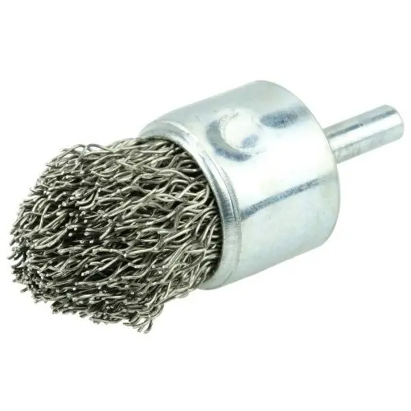 Weiler - Controlled Flare Crimped Wire End Brush 1", .020" Stainless Steel Fill 1