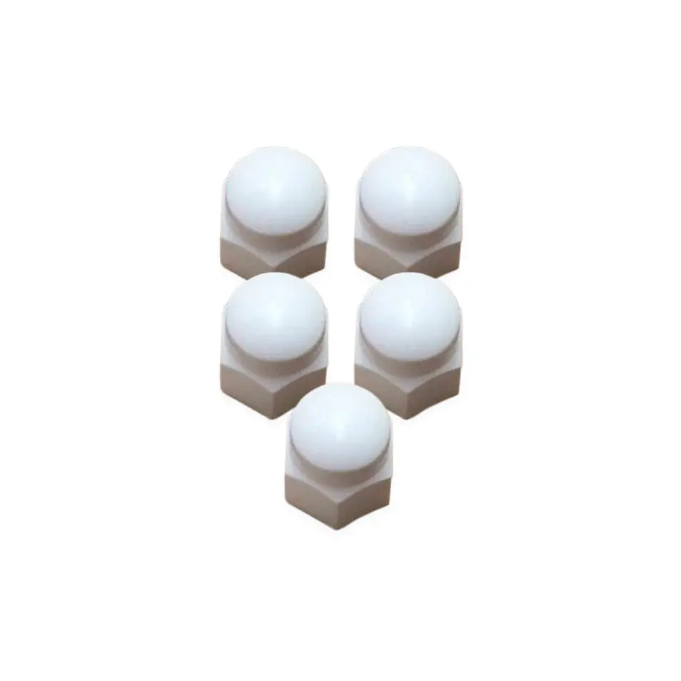 White Nylon Lug Nut Cover Cap 13/16" Trailer Camper Travel Truck 1