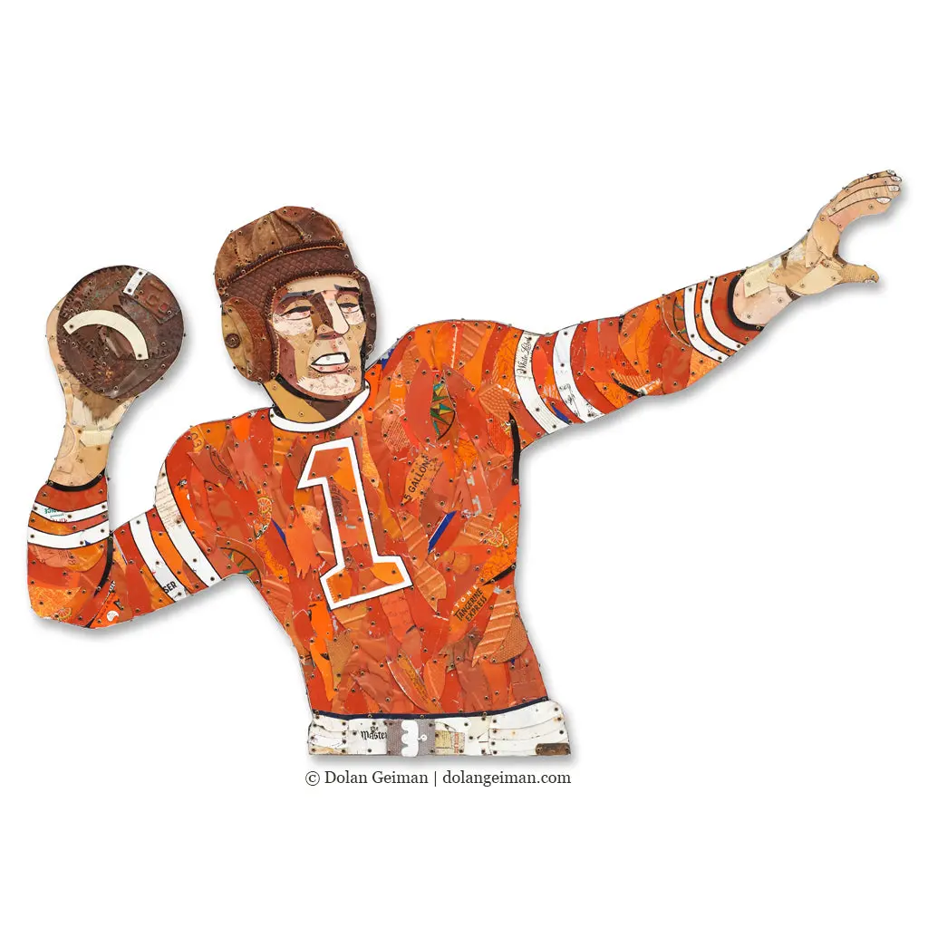 The Quarterback Original Metal Wall Sculpture 1