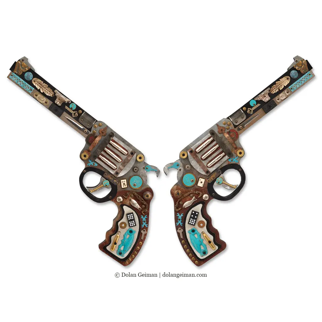 Special Order Wild West (Turquoise) Original Mixed Media Wall Art 1