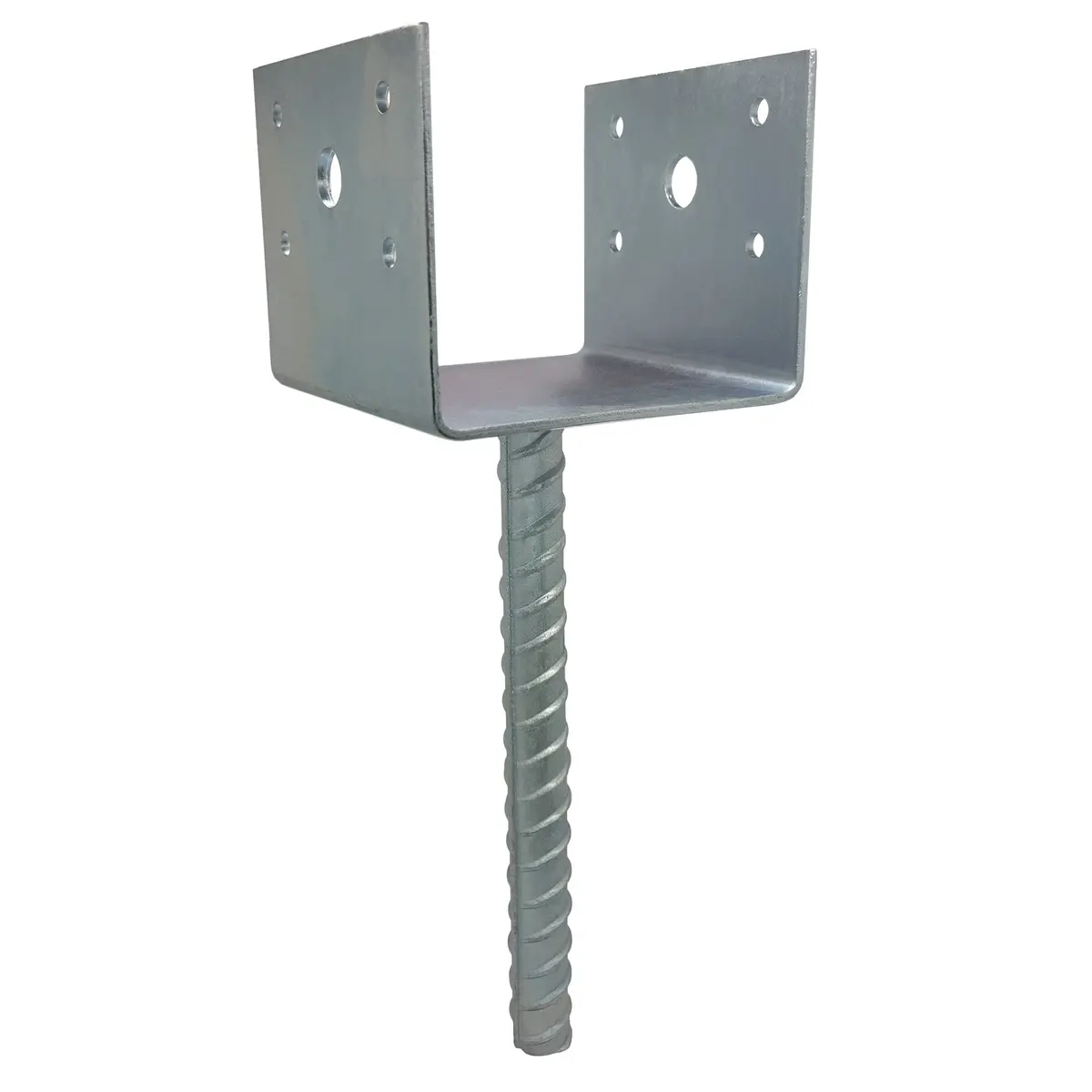U Shaped 4X4 Deck Post Concrete Anchor Spike, Fence Post Base, Zinc Plated 1