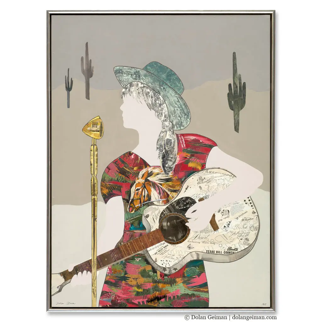 Western Songbird Original Paper Collage 1