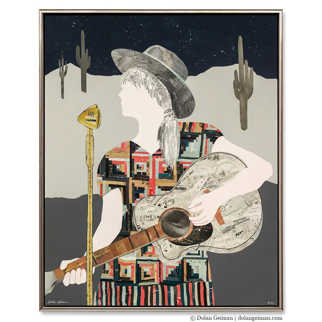 Western Songbird (Twilight) Canvas Print With Float Frame 1