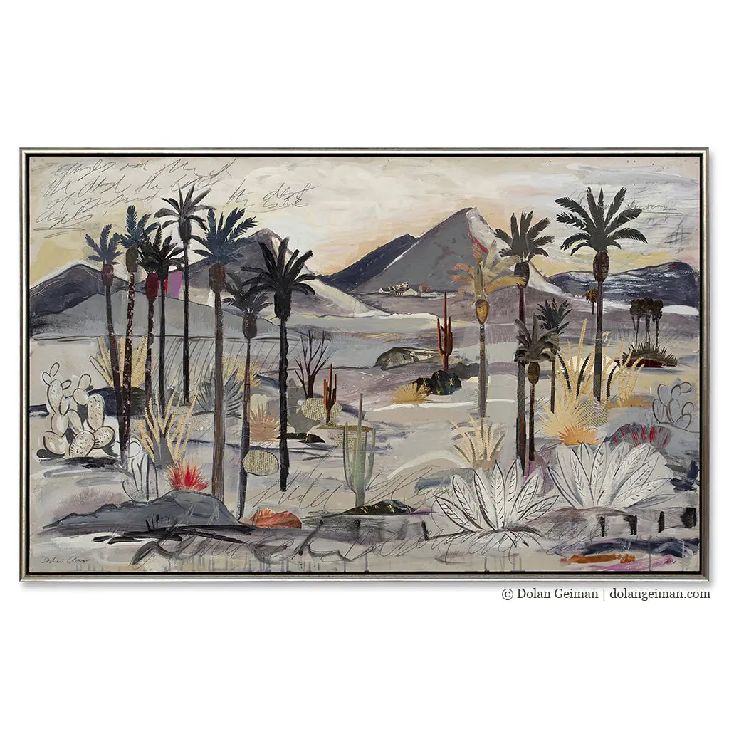 When The Desert Dreams Original Mixed Media Painting 1