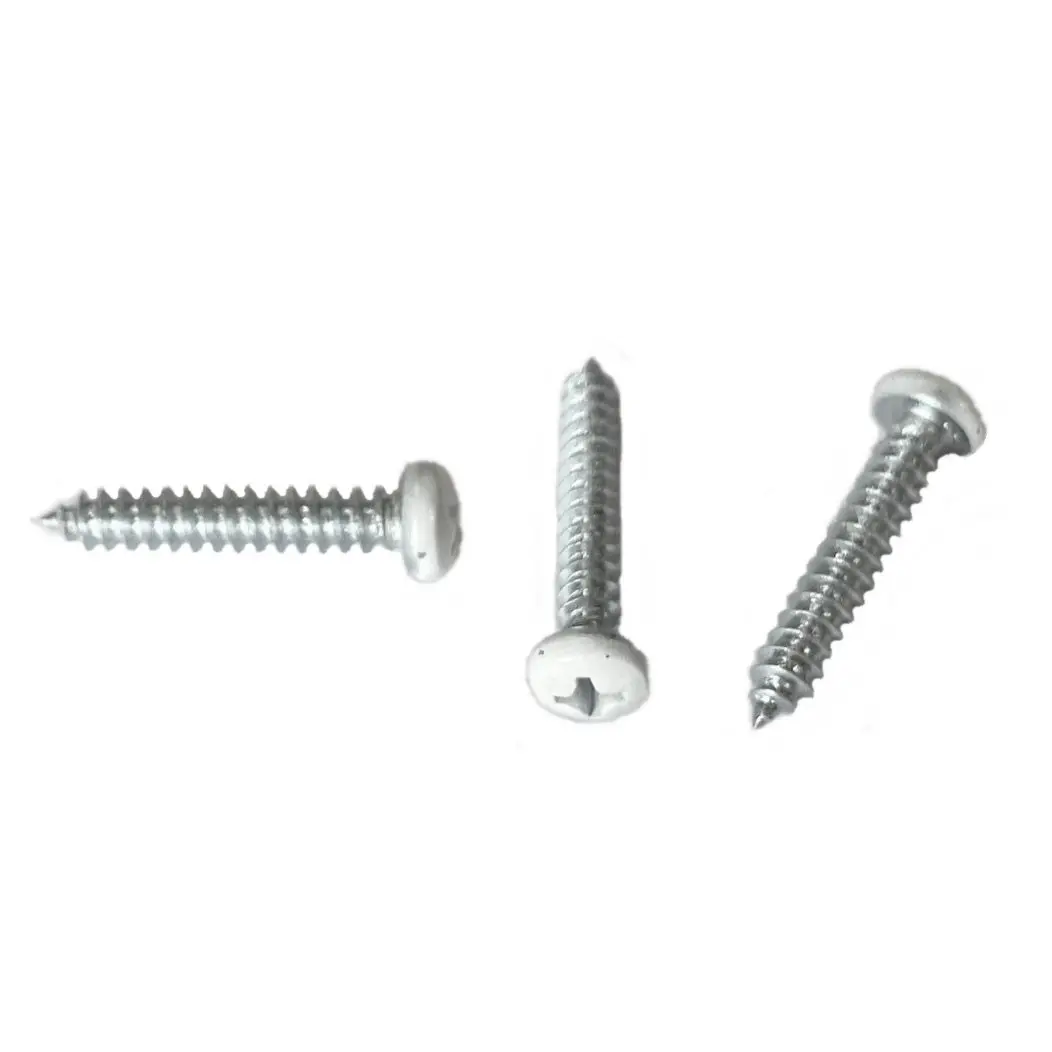 #8 X 1" White Pan Head Metal Rv Screws | Phillips Drive | 1 Inch Rv Interior/Exterior Screws | Factory Finished Look 1