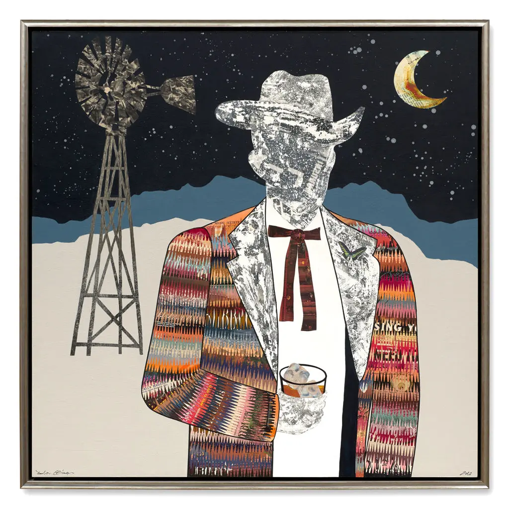 Windmill Conversations Original Paper Collage 1