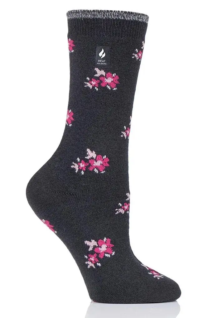 Heat Holders Women's Ultra Lite Floral Socks 1