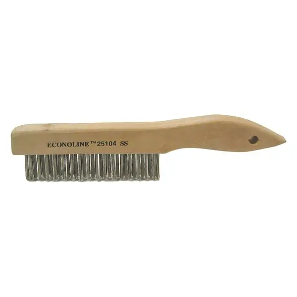 Weiler - Scratch Brush .012 Stainless Steel Fill Shoe Handle 4X16 Rows 1