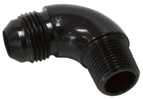Af522-08-08Blk 90° Npt-To-An Full-Flow Adapter: 1/2" To -8An 1