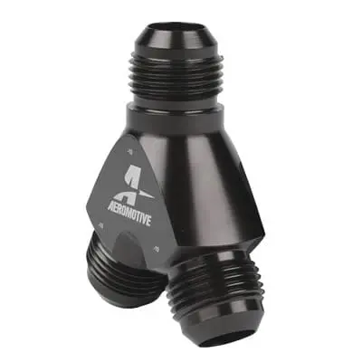 Aeromotive Y-Block Fitting – Stainless Steel, 1/4" Npt Inlet 15676 1