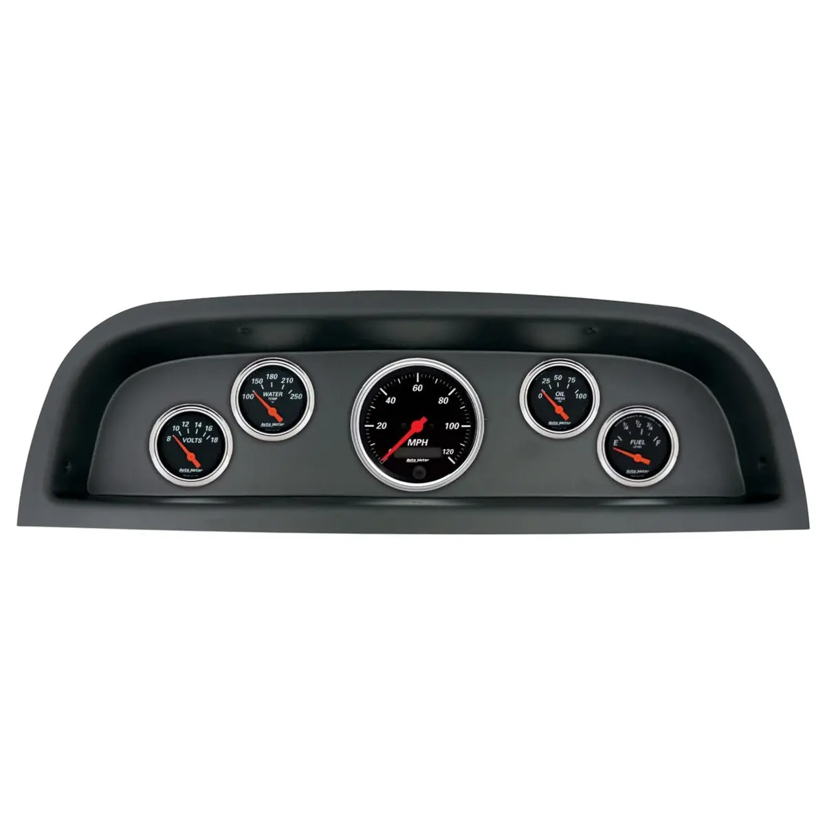Autometer Designer Black Instrument Cluster – Modern Analog Gauge Layout 2102-06 1