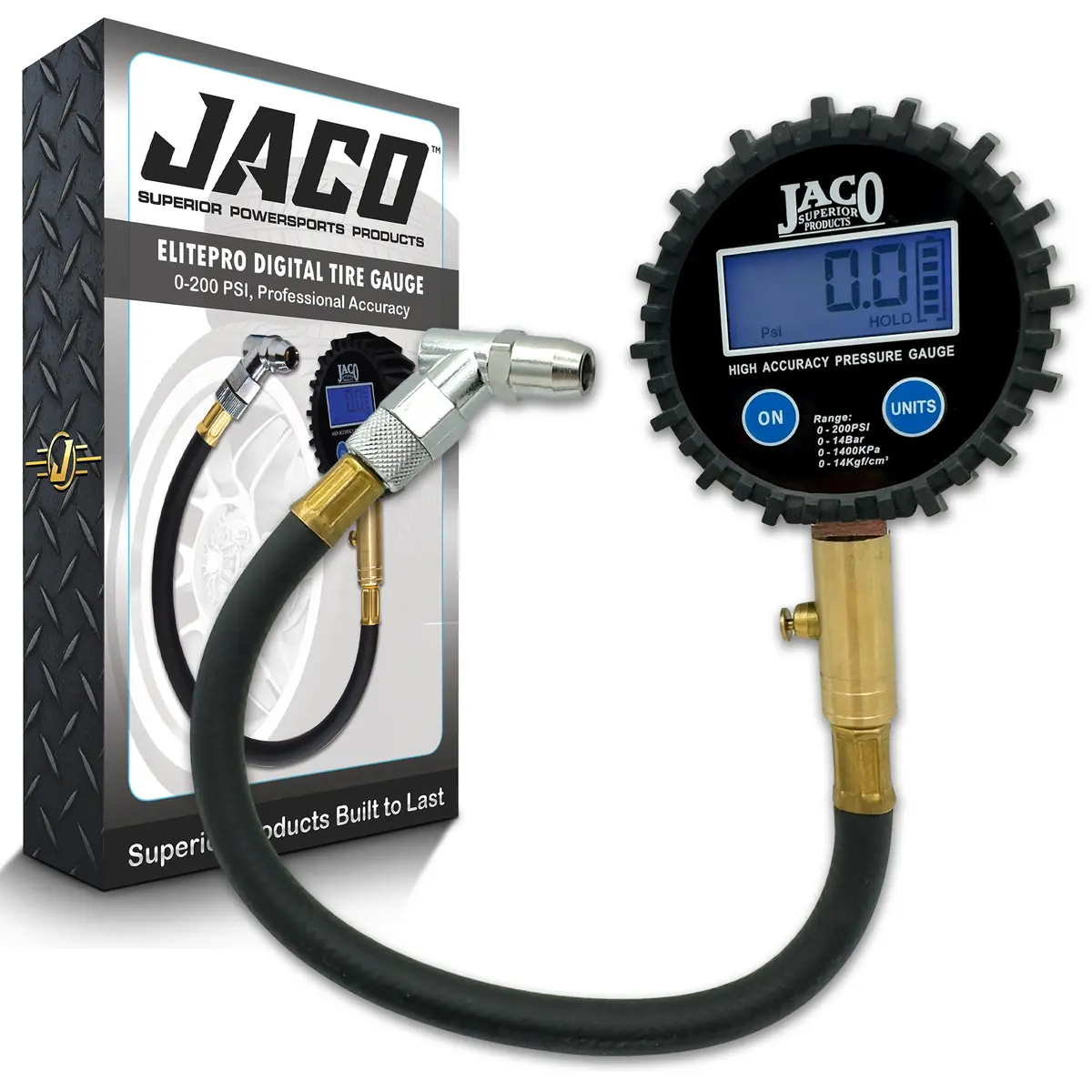 Elitepro™ Digital Tire Pressure Gauge - Professional Accuracy - 200 Psi 1