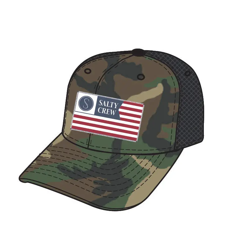 Salty Crew Freedom Flag Retro Trucker 1