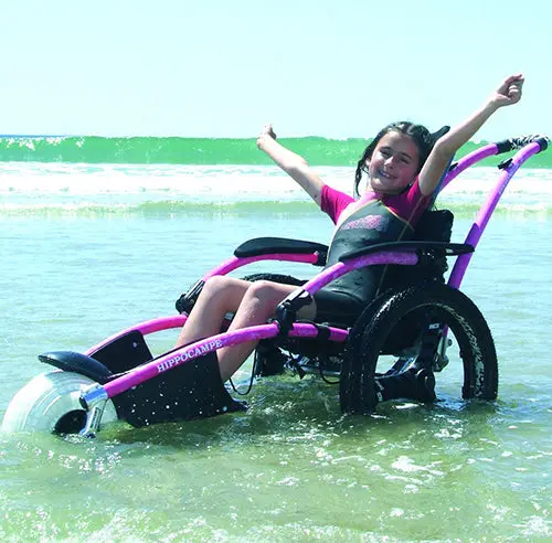 Hippocampe All-Terrain Beach Wheelchair with Wide Balloon Tires