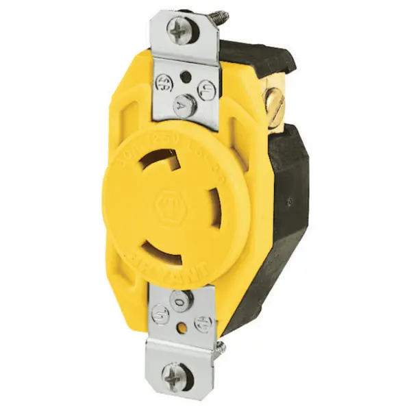 Hubbell - 30A 125V Receptacle 30 Amp Yellow 1