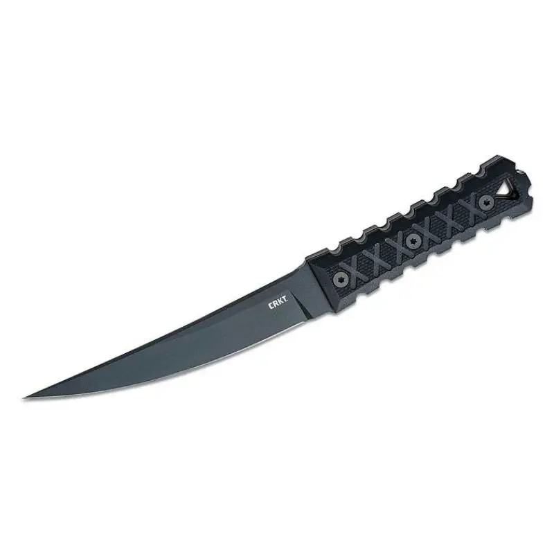 Crkt - James Williams Hz6 Fixed Blade Knife 6.5" Sk-5 Black Blade, Black G10 Handle, Boltaron Sheath With Metal Clip 1