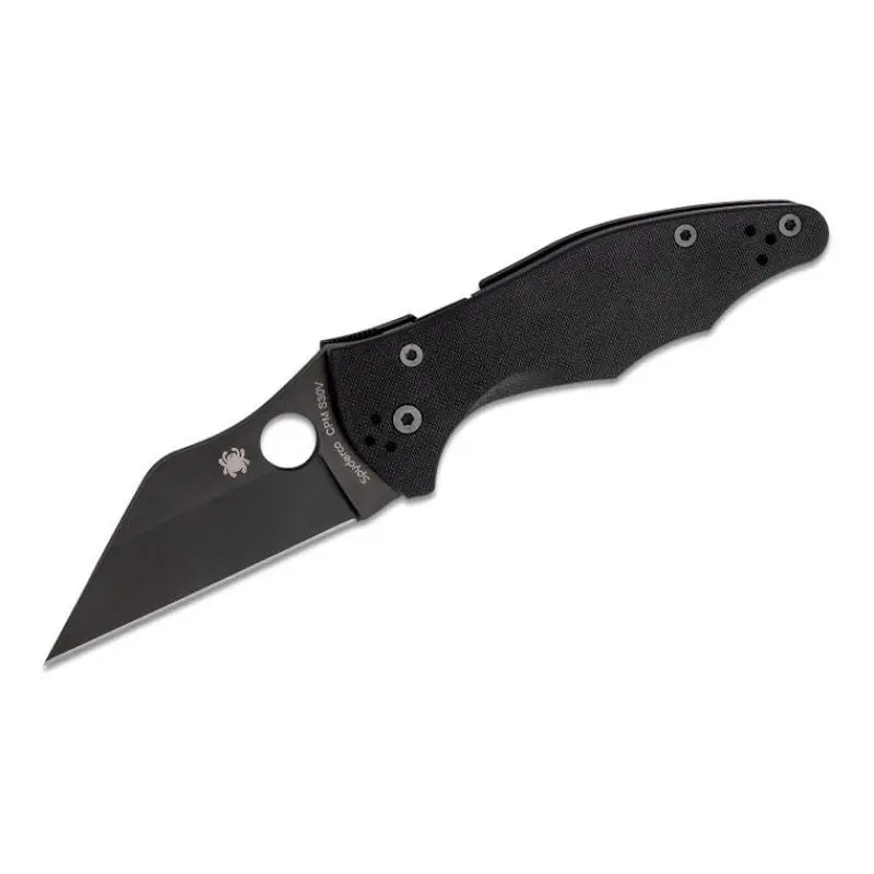 Spyderco - Yojimbo 2 Folding Knife 3.2" S30v Black Dlc Plain Blade, Black G10 Handles 1