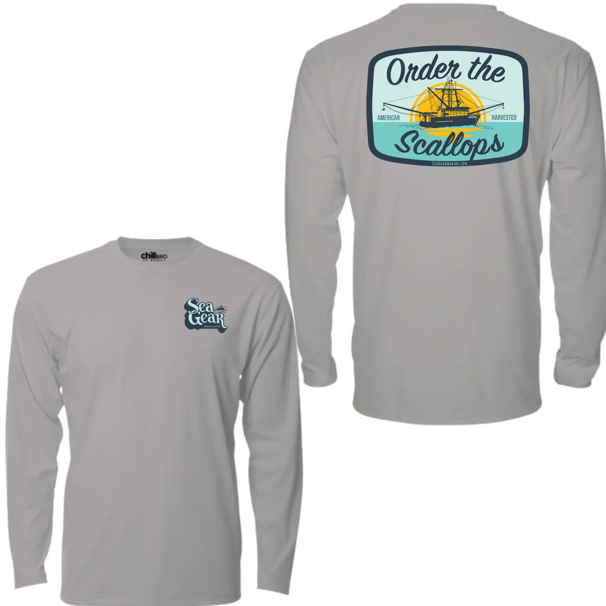 Sea Gear - Order The Scallops Long Sleeve Sun Shirt 3