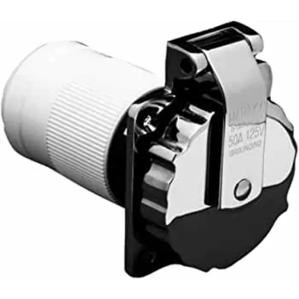 Marinco - Inlet, 50A 125/250V, Stainless Steel, Without Enclosure 1