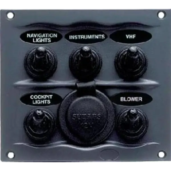 Marinco - Switch Panel 5 Gang Gray 1