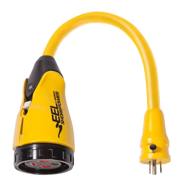 Marinco - Eel Pigtail Adapter, 15A 125V Male To 30A 125V Female 1