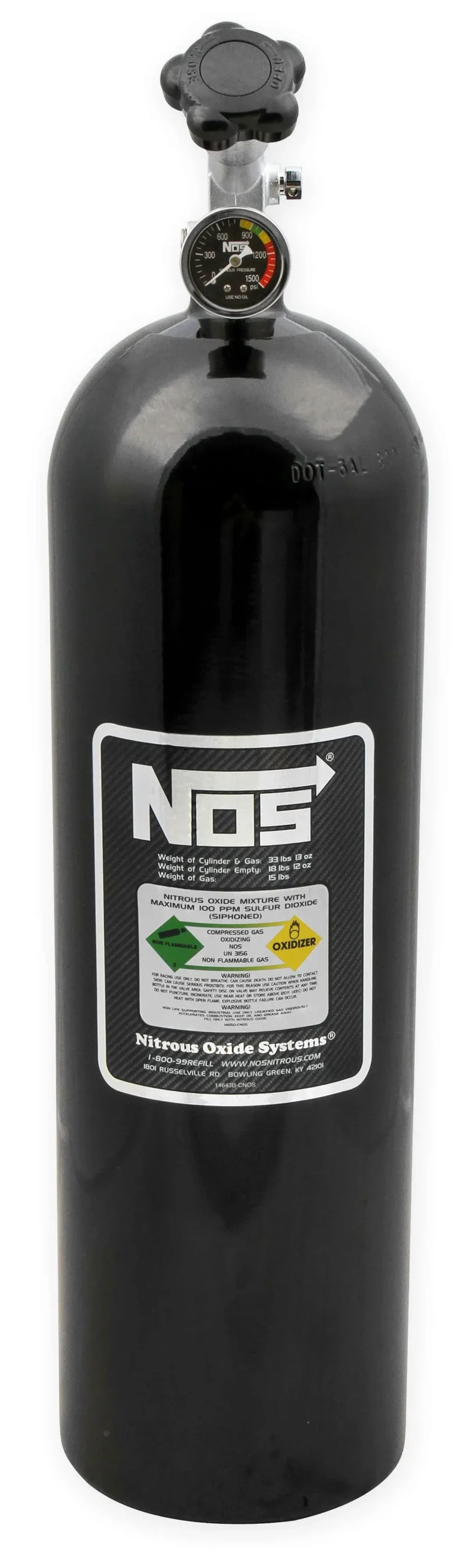 15-Lb Black Nitrous Oxide Bottle – Nos14750B 1