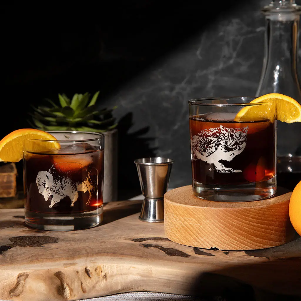 Bison - Moonshadow Rocks Glass Set 1
