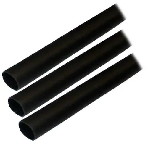 Ancor - Heat Shrink Tubing, 1/2" X 3", Black, 3 Pack 1