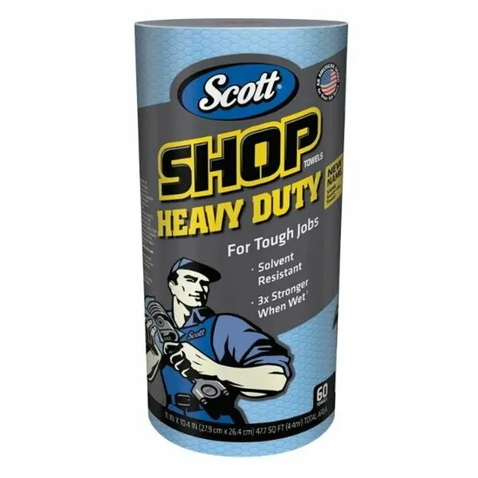 Scott - Shop Towels Heavy Duty Blue Shop Towels For Solvents & Heavy-Duty Jobs 1