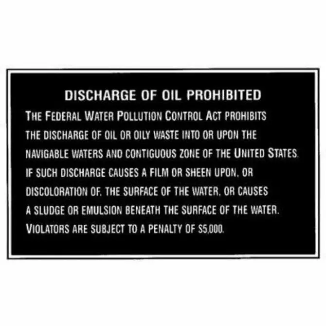 Bernard - Oil Discharge Plaque 1