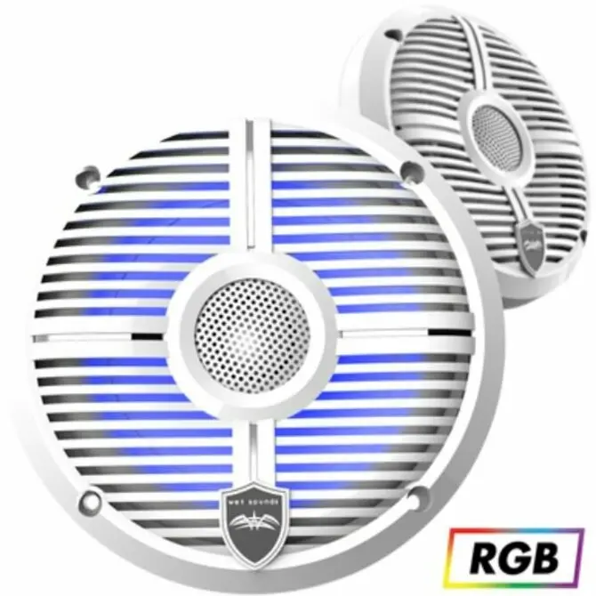 Wet Sound - Revo High Output Component Style 6.5" Marine Coaxial Speakers - White Overlay 1