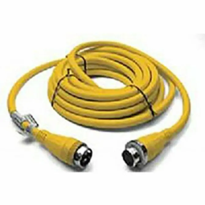 Hubbell - 50A 125/250V 50' Shore Power Cable Yellow 30 Amp - 50 Amp Yellow 1
