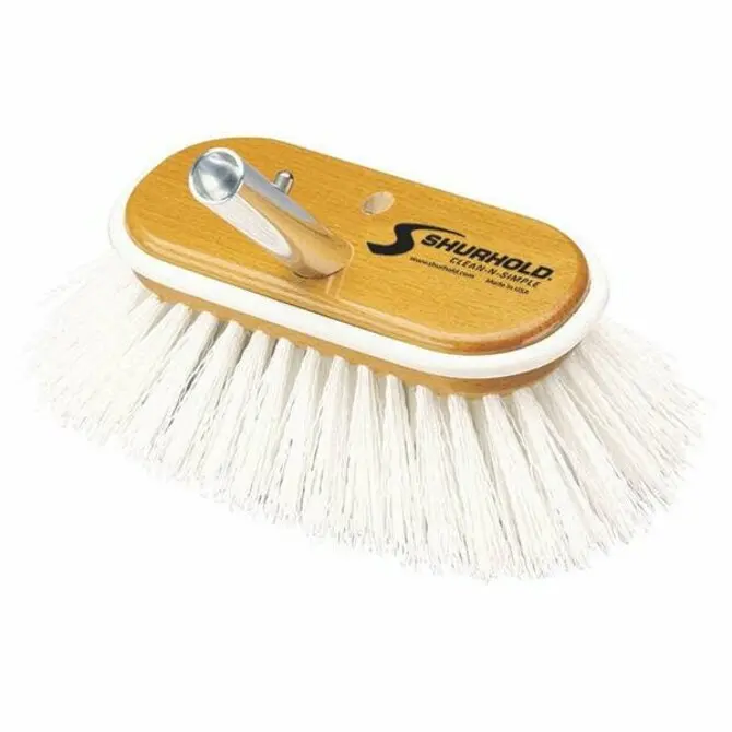 Shurhold - 6" Deck Brush With Extra Stiff White Polypropylene Bristles 1