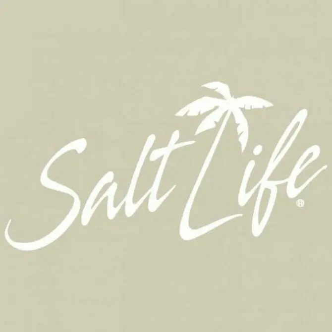 Salt Life - Tropical Palm Decal Medium White 1