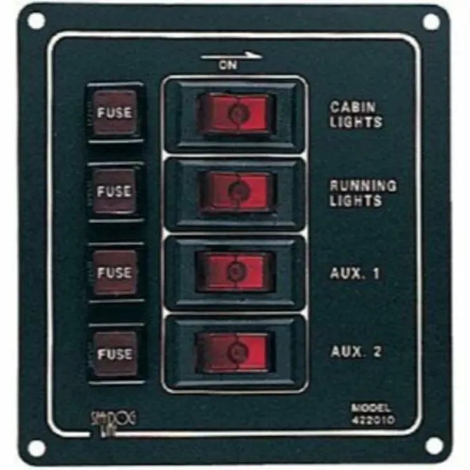 Sea Dog - 4 Way Aluminum Switch Panel 1