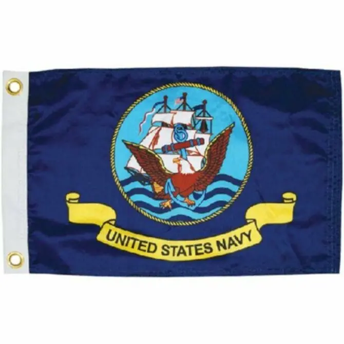 Taylor Made - Navy Flag 12" X 18" 1