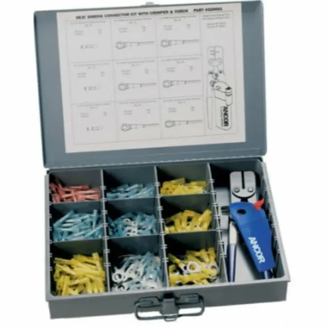Ancor - Heat Shrink Connector Kit W/ Crimper & Mini Torch 1