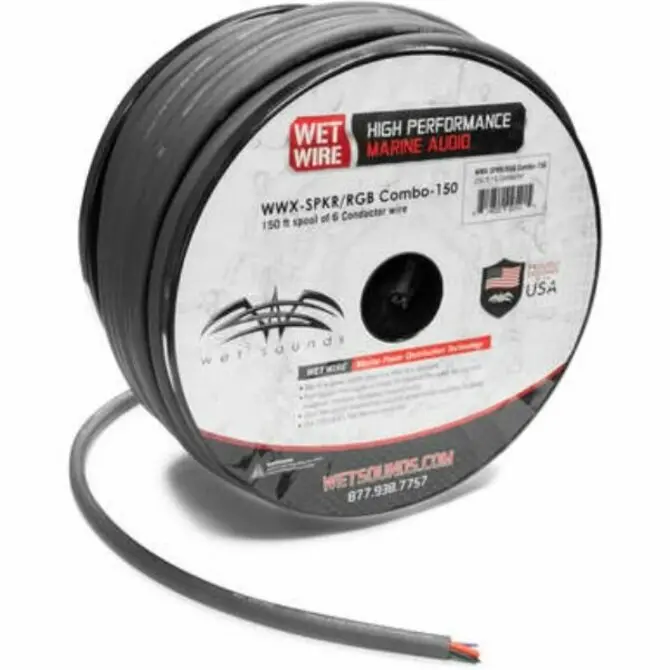Wet Sound - Frosted Speaker/Rgb Combo Wire - Per Foot 1