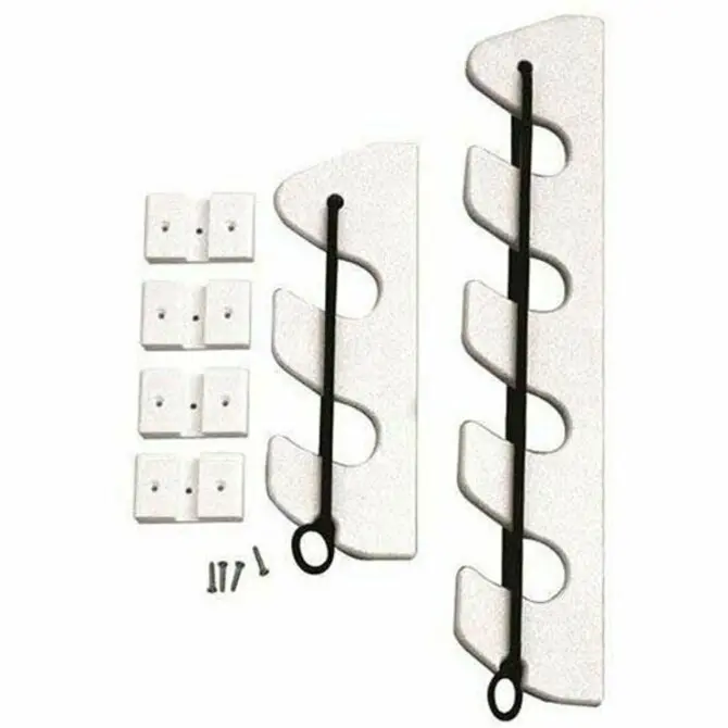 Teak Isle Marine - 4-Rod Bungee Rod Holder - White 1