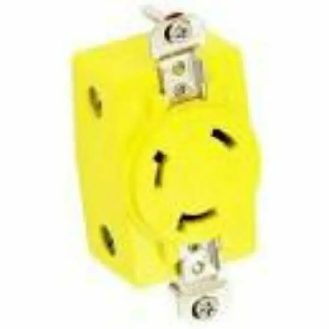 Hubbell - 3-Wire Receptacle 30 Amp Yellow 1