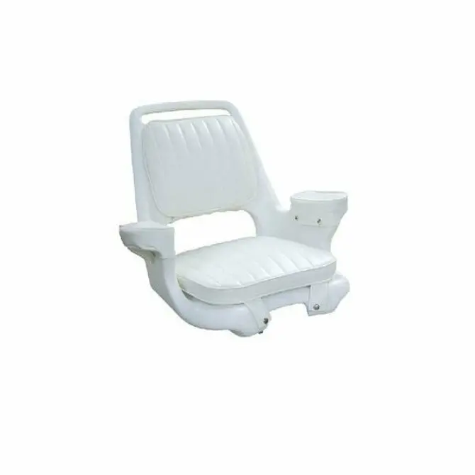Wise - Captain's Chair With Cushions- White 1