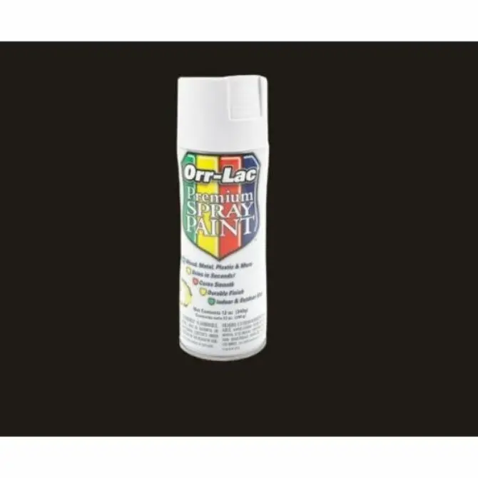 Orr-Lac - Heavy Duty Auto Spray Paints 12 Oz Gloss Black 1