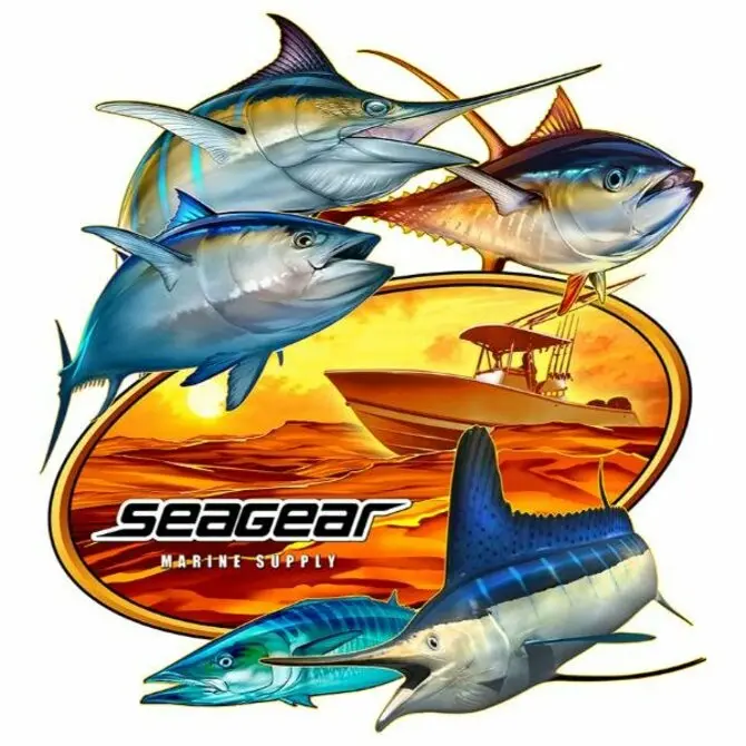 Sea Gear - 5 Fish Sticker 1