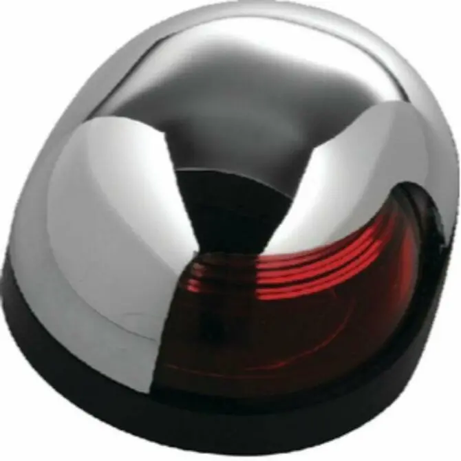 Attwood Marine - Sidelight Red Lens Chr Cvr 1