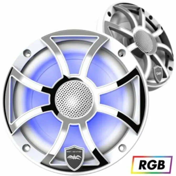 Wet Sound - Revo High Output Component Style 6.5" Marine Coaxial Speakers - Stainless Overlay 1