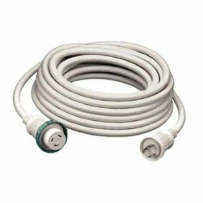 Hubbell - 30A 125V 50' Shore Power Cable White 50 Amp White 1