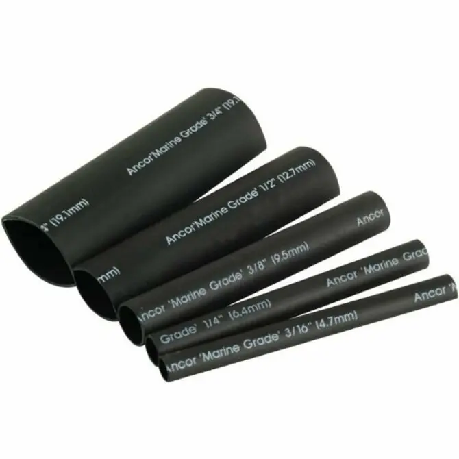 Ancor - Adhesive Lined Heat Shrink Tubing Kit - 8-Pack, 3" 1